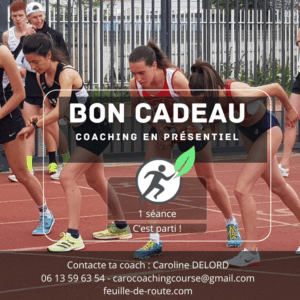 Carte Cadeau 1 séance de coaching en course à pied en présentiel