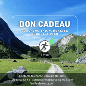 Carte Cadeau 3 mois de coaching individualisé en course à pied